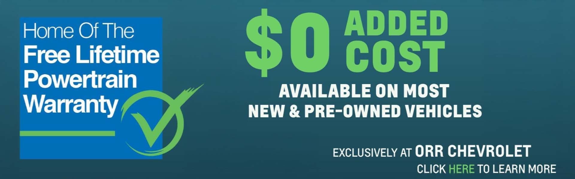 home of the free lifetime powertrain warranty